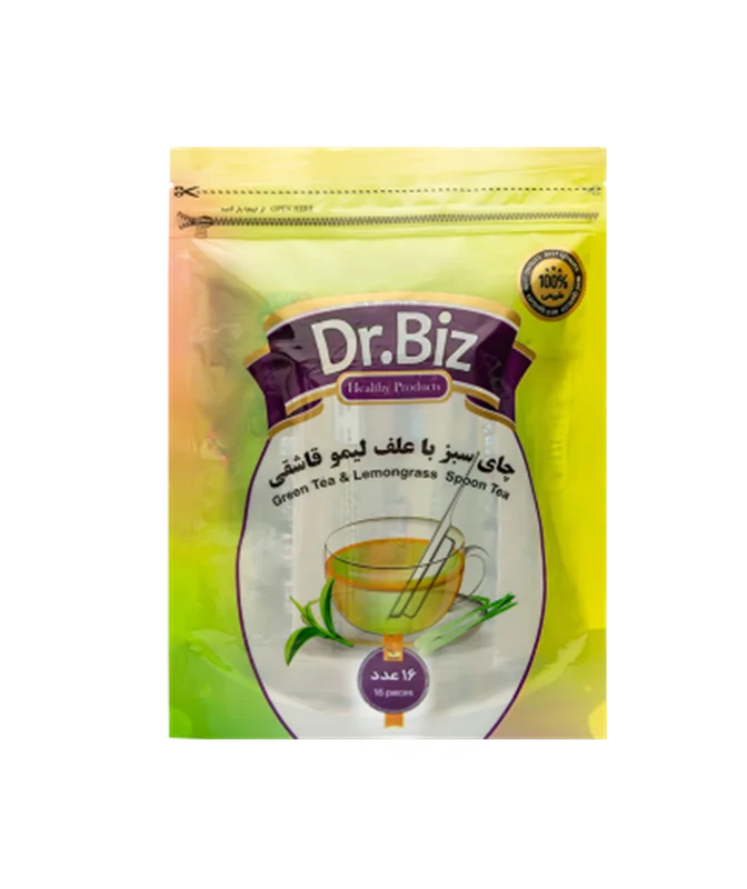 دمنوش چای سبز با علف ليمو قاشقی